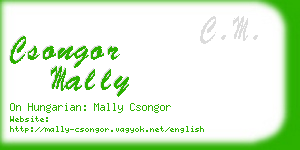 csongor mally business card
